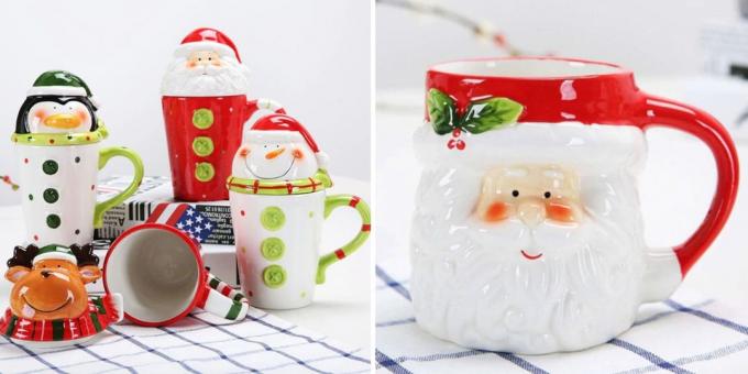 Producten met AliExpress, die zal bijdragen aan het creëren van een kerststemming: Mug