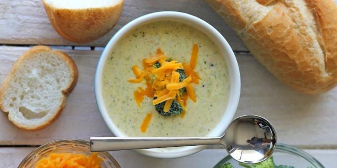 Cheese Room van broccoli soep: makkelijk recept
