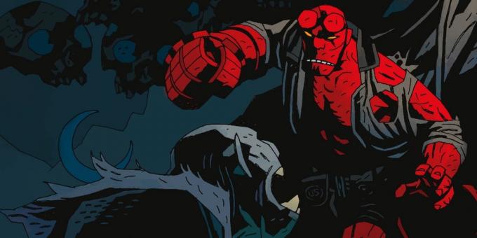 Hellboy: Hellboy rechterhand is zeer groot en gemaakt van steen