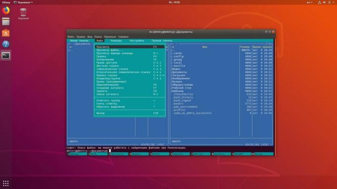 Linux terminal kunt u bekijken van bestanden en mappen