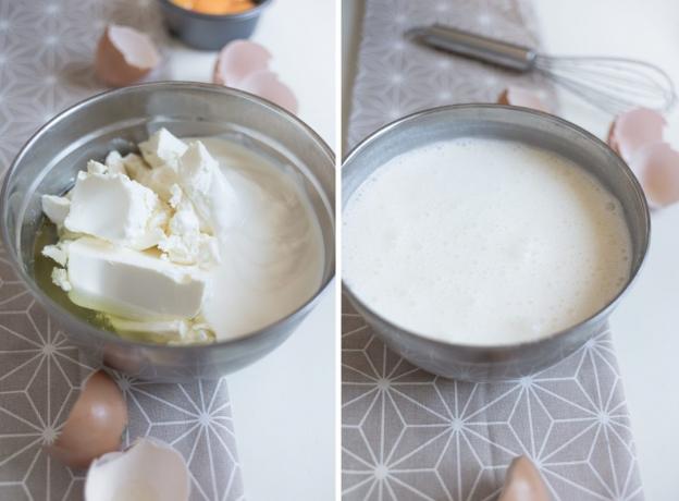 Eiwit dessert: mix kaas en yoghurt