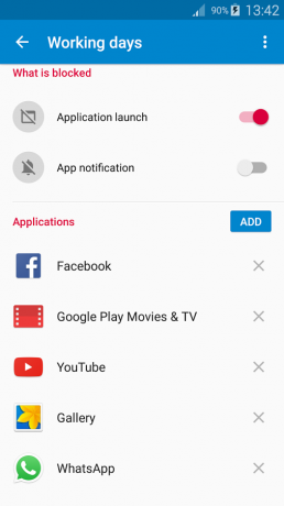 AppBlock: lijst van applicaties