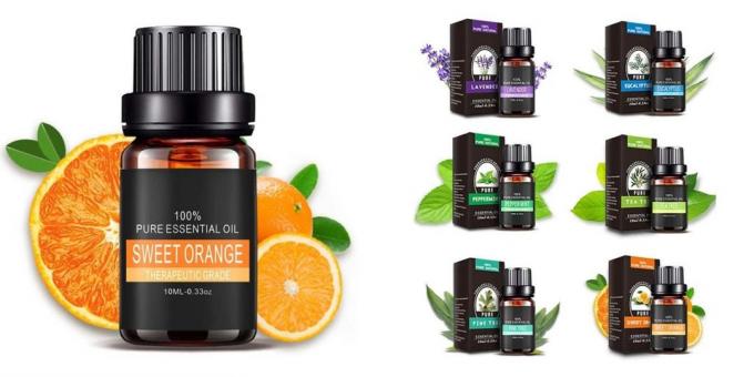 Producten met AliExpress, die zal bijdragen aan het creëren van een kerststemming: Aroma oliën