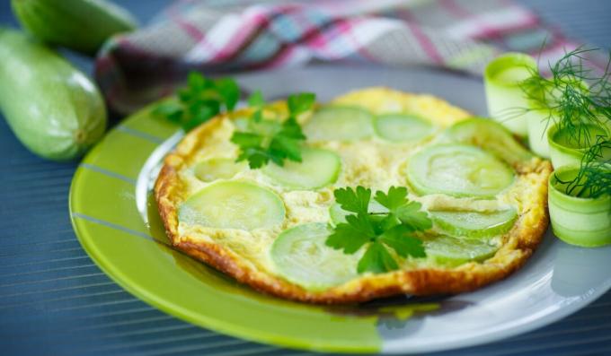 Omelet met courgette