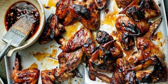 Top met gember recepten: kip vleugels in een ginger-honing marinade