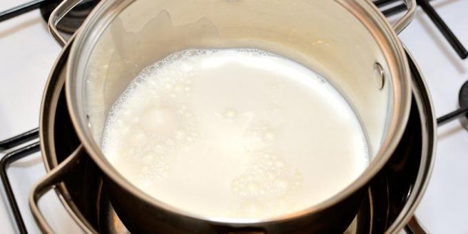 Hoe zelfgemaakte yoghurt koken: Verwarm de melk tot 85 ° C
