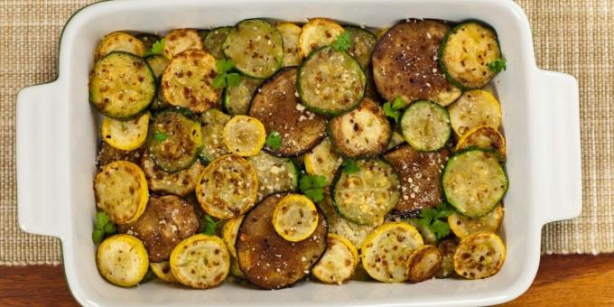 Gebakken Aubergine En Courgette