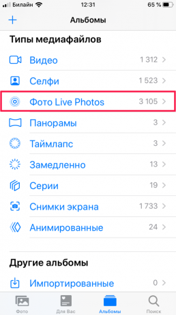 Lifehacking: in iOS 13 kan verzamelen enkele live foto's in één video