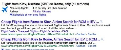 Google, Yandex, zoeken naar vliegtickets, trein routekaart