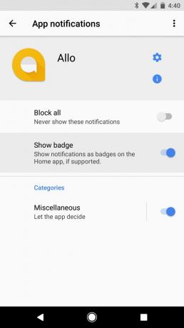 Android O: ongelezen meldingen