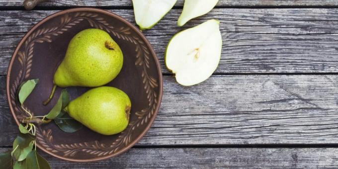 Welke voedingsmiddelen bevatten vezels: peren