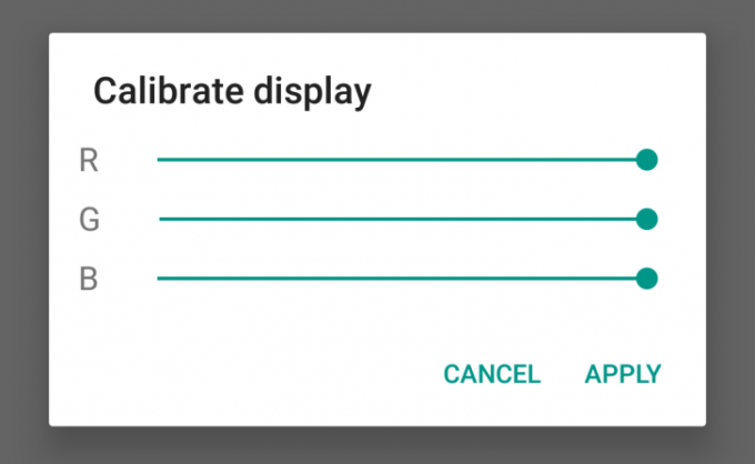 Android N. Kleur kalibreren Balance