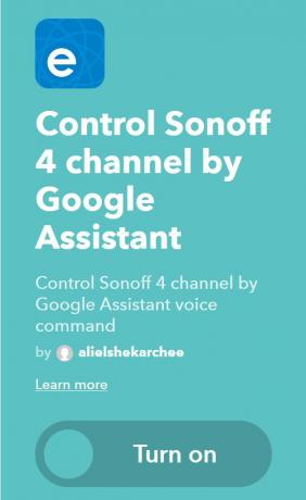 Smart switch Sonoff T1: integratie met IFTTT