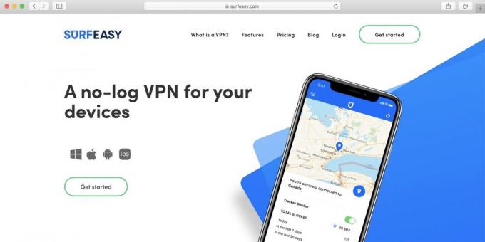 Beste vrije VPN voor PC, Android, iPhone - SurfEasy