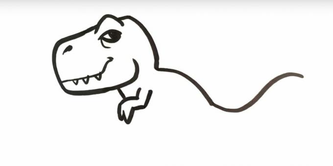 Hoe een dinosaurus te tekenen: teken een poot