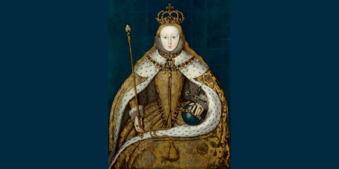 De geschiedenis van de cosmetica: "Queen Elizabeth I", een kopie van een schilderij uit de 16e eeuw. 