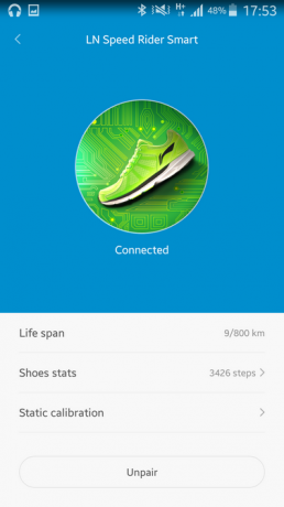 Kalibratie van de schoen Smart Schoenen met toepassing Mi Fit