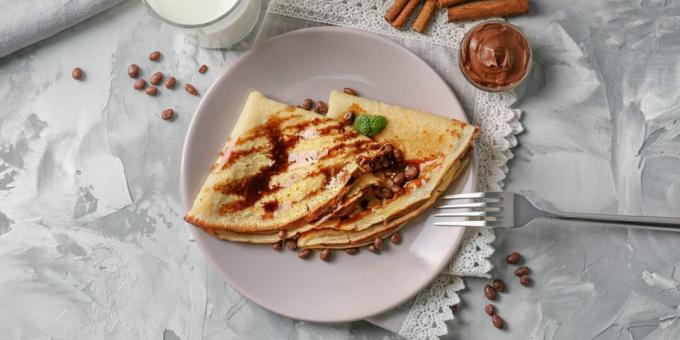 Dunne appelpannenkoekjes met melk