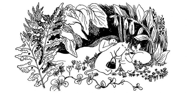 Illustratie aan het eerste boek over de Moomins