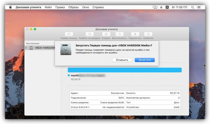 Hoe kan ik een bestand in MacOS verwijderen: voer het "Disk Utility"