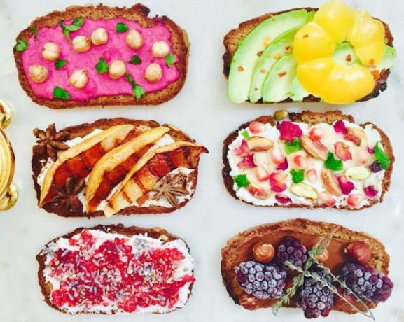 Bright toppings voor toast