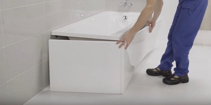 Het installeren van het bad met zijn handen: Fit Screen