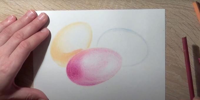 Paastekeningen: schilder over het middelste ei