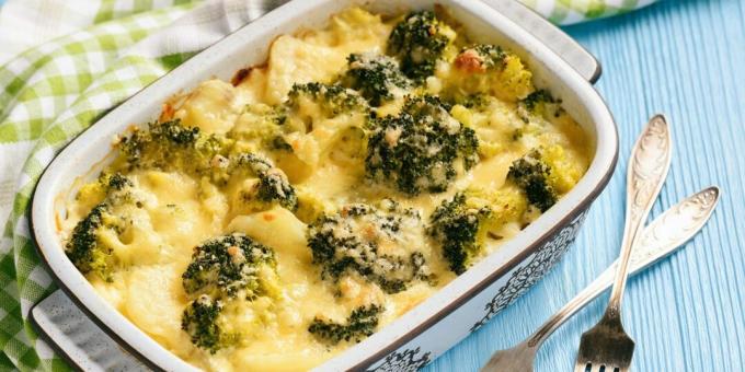 Ovenschotel met kip, aardappelen en broccoli