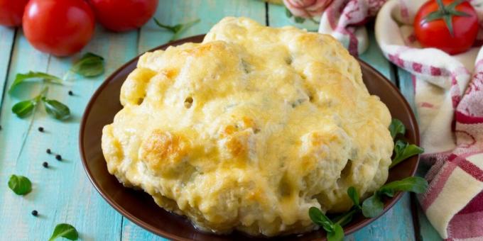 Gevulde bloemkool gebakken in de oven