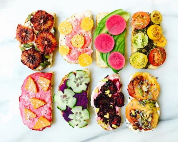 Bright toppings voor toast