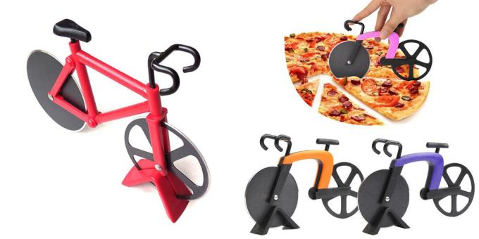 Mes-bike voor pizza