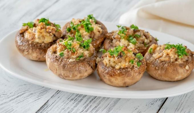 Champignons gevuld met roomkaas