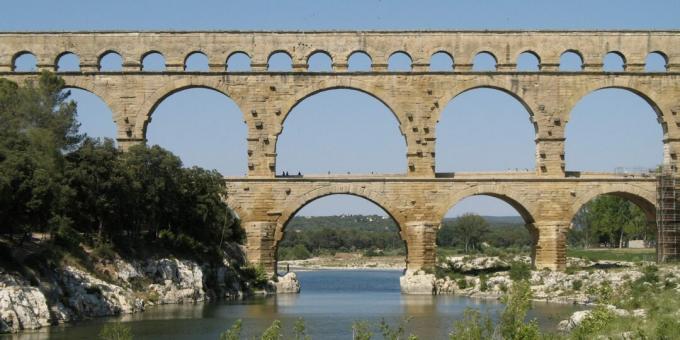architectonische monumenten: Pont du Gard