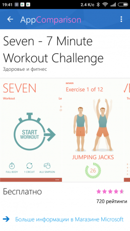 AppComparison: Bijlage 7 minuten workout