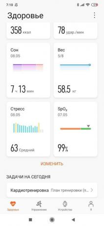 Huawei GT 2e: gezondheids- en fitnessstatistieken in de app