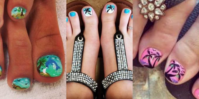 Trendy pedicure 2018 Beach