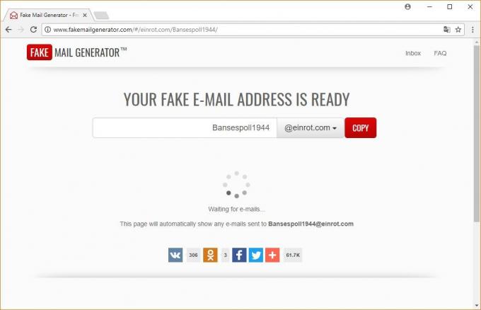 Tijdelijke E-mail: Fake Mail Generator