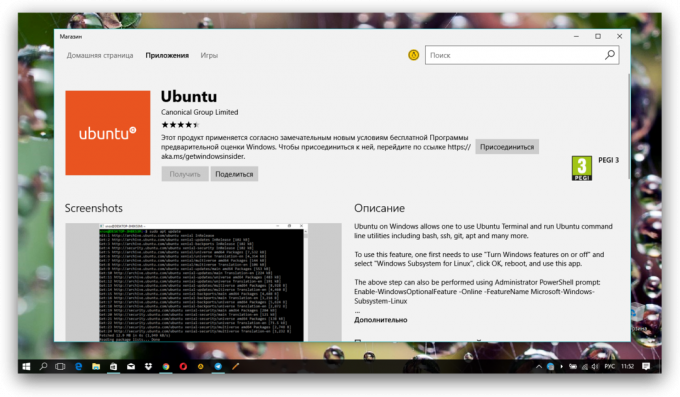 Ubuntu in de Windows Store
