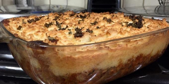shepherd's pie met linzen en champignons