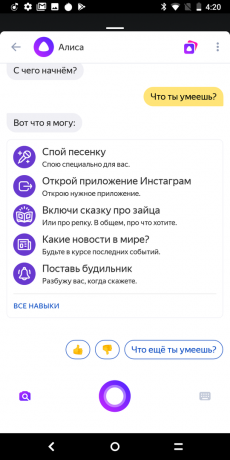 Yandex. Telefoon: Alice