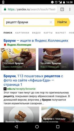 "Yandex": recept zoekopties