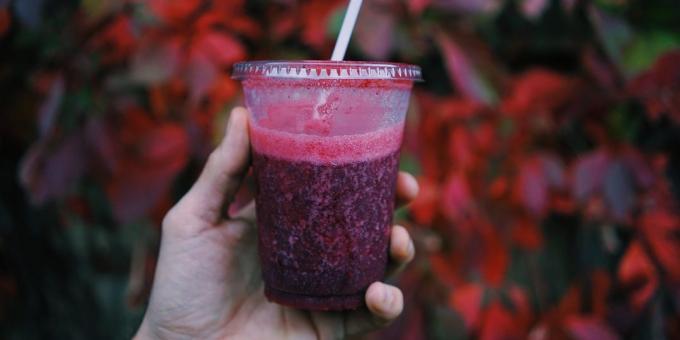 Recepten voor Blender: Blueberry smoothie met havervlokken