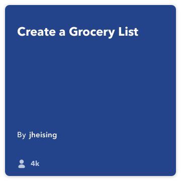 IFTTT Recept: Maak een Grocery List connects doe-nota aan google-drive