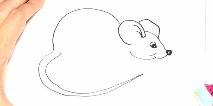 Hoe een rat te tekenen: voeg een staart toe
