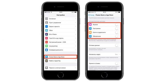 Hoe te kalibreren uw iPhone batterij: Disable automatische downloads