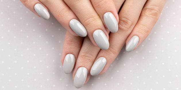 Ovale vorm op lange nagels