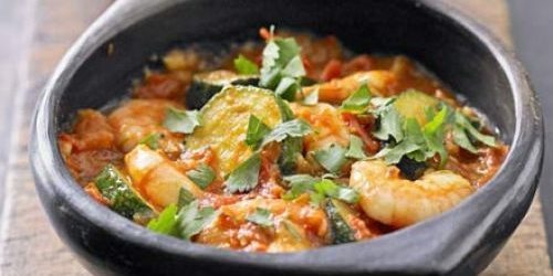 De beste recepten met gember: Curry courgette en garnalen met gember
