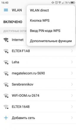 ShareIt. Sectie Wi-Fi (WLAN)