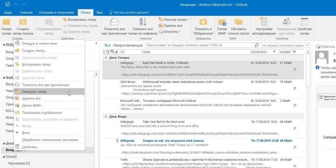 Microsoft Outlook: Cleanup mappen