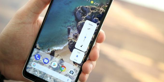 Android P: menu volumeregeling